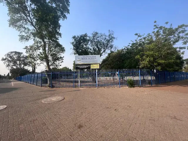 Glenbrack High School entrance and sign in Alberton