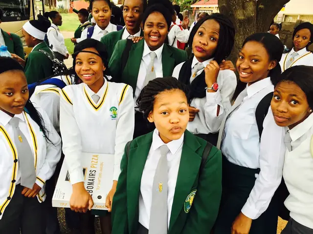 Norkem Park High School learners in green blazers