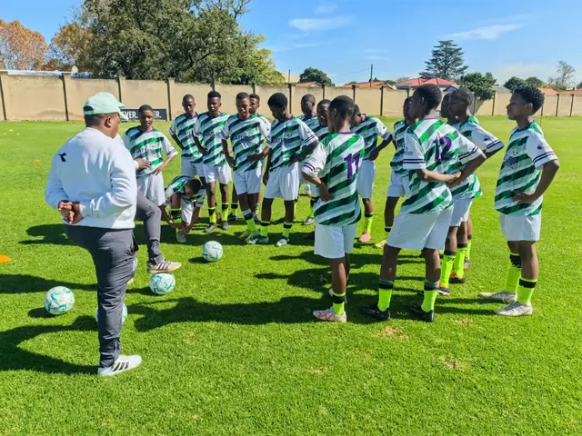 Norkem Park High School soccer team at practice