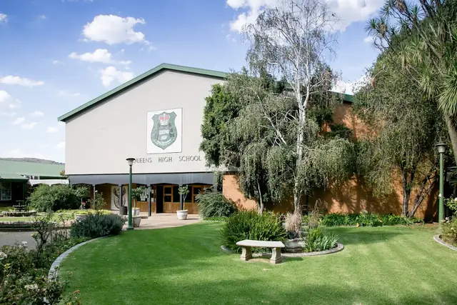 Queens High School main building and garden in Johannesburg