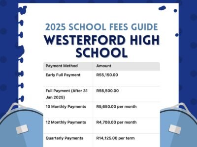 Westerford High School in Rondebosch 2025 Fees | Application Forms