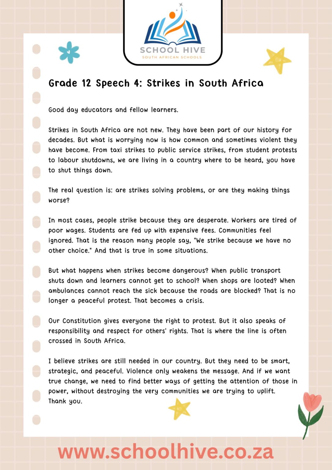 40-grade-12-speech-topics-south-african-school-hive