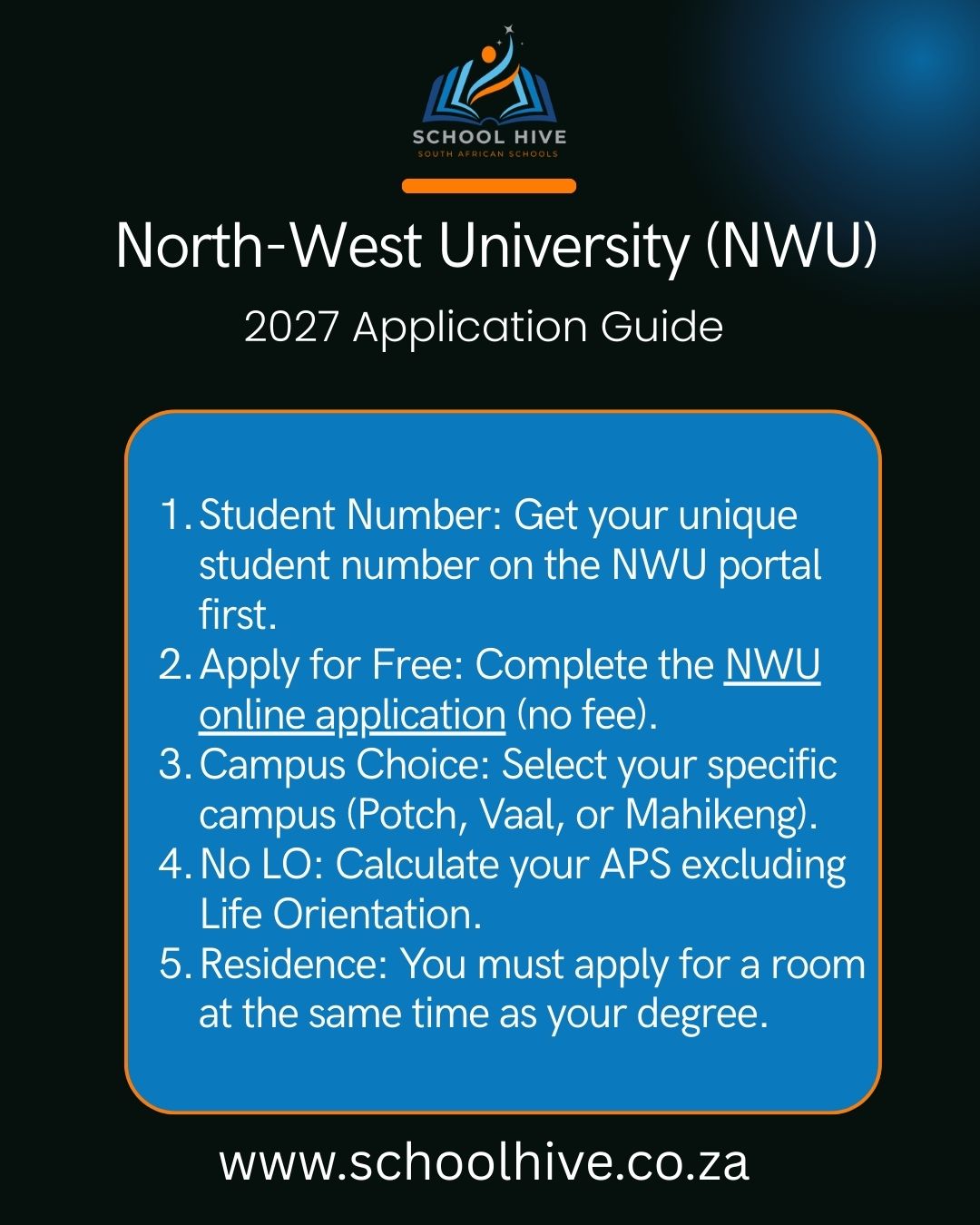 North-West University (NWU) 2027 Application Guide