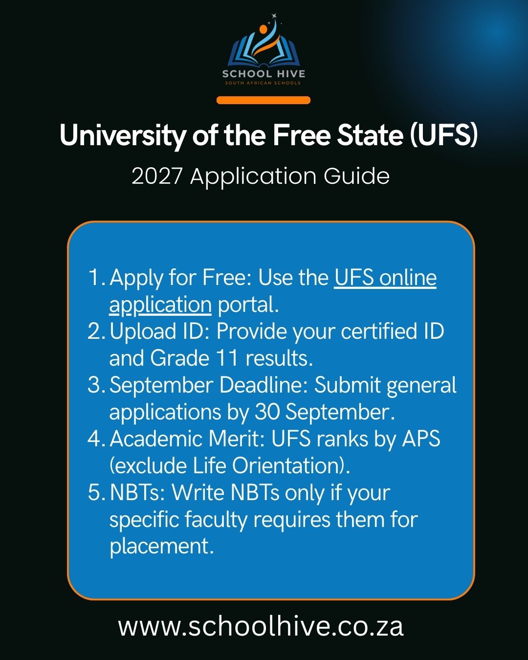 University of the Free State (UFS) 2027 Application Guide